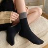 Women Color-Block Boot Socks Thick Warm Casual Socks with Fuzzy Cuffs Winter Crew Socks for Daily Errands Sports Home Lounging