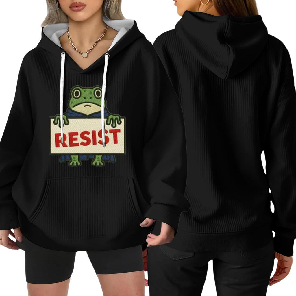 Women's Fashion Casual Long Sleeve Loose Printed Pullover Sports Long Sleeve Sweatshirt