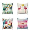 Versatile 18 Inch Summer Flamingo Throw Pillow Case Ideal For Sofa Bed And Home Decor