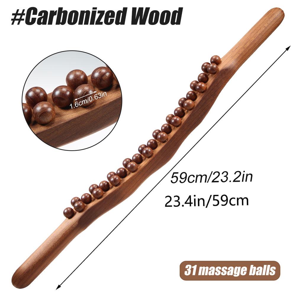 36 Beads Wooden Massage Tool Myofascial Release for Stomach Cellulite Neck Waist Body Sculpting Therapy