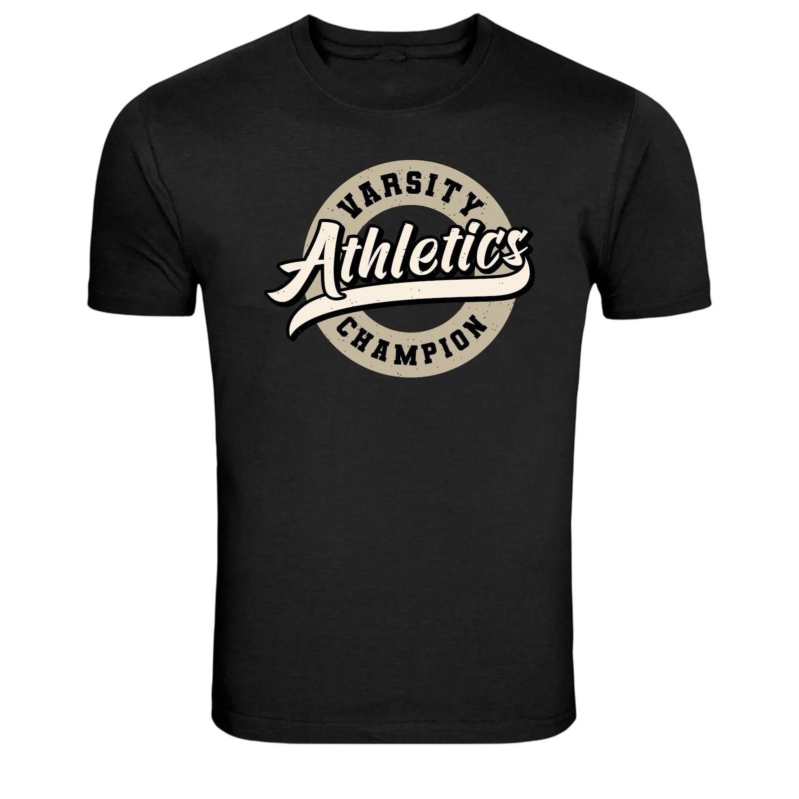 Varsity Athletics Champion Vintage College Sports Graphic T-Shirt XXL