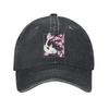 Kirschblüte Japanischer Fisch I Koi Karpfen Baseballkappen Vintage Used Denim Snapback Kappe Unisex Damen Golf Geschenk Kappen Hut