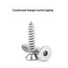 304 Stainless Steel Flat Head Hexagon Self-Tapping Countersunk Screw