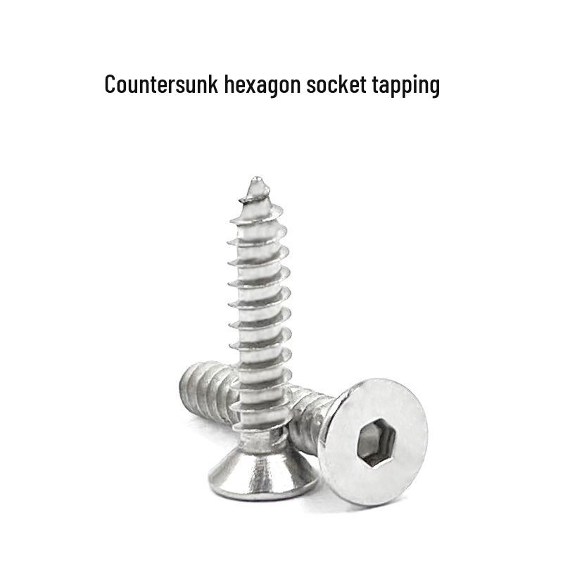 304 Stainless Steel Flat Head Hexagon Self-Tapping Countersunk Screw