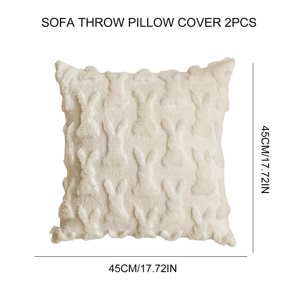 2/4Pcs Easter Printed Decorations Pillow Case Washable Decorative Cushion Sleeve 18x18in for Bedroom Sofa Living Room Couch Bed