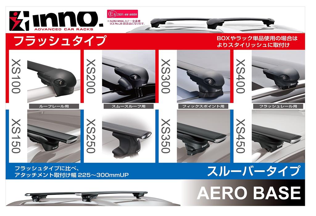 Carmate inno Aero Base Roof Carrier Stay for Smooth Roofs XS200
