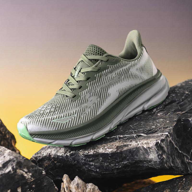 Men'S Running Shoes Luxury Shoes Couple Outdoor Sneakers Cushioning Breathable Mesh Off-Road Trainer Shoes Race Non-Slip Fashion