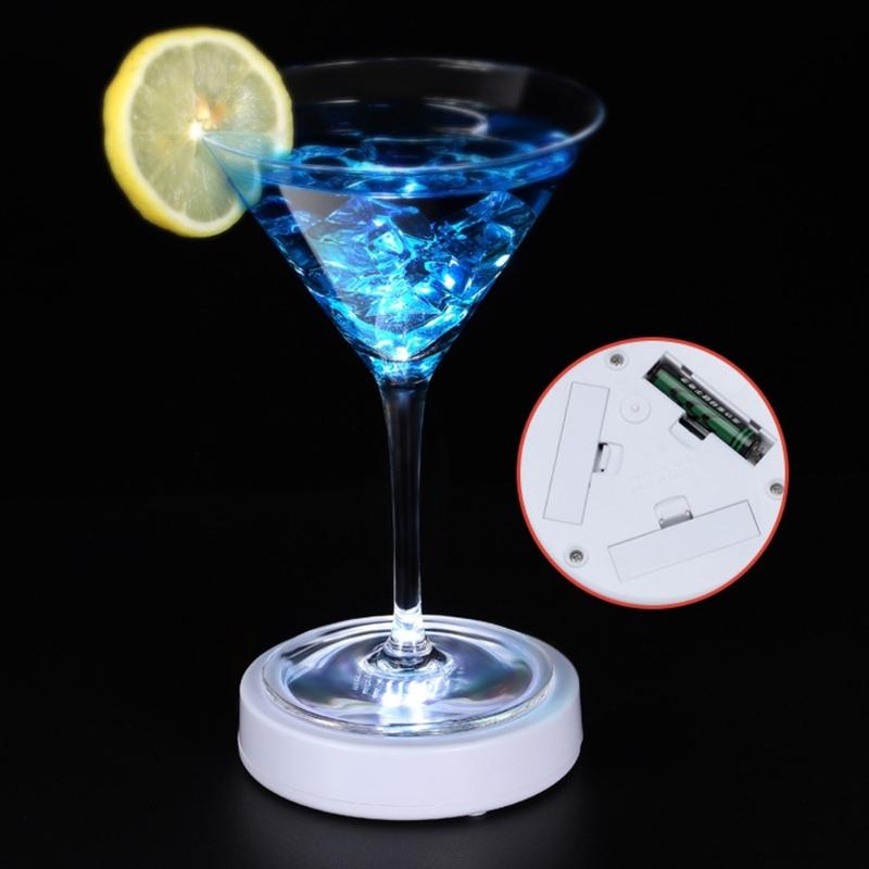 Colorful LED Light Cup Pad with USB Rechargeable Suitable for Exciting Visuals At Cocktails Event and Family Gatherings
