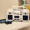 00938 Retro Antenna Radio Lettore di nastri Registratore musicale Modello di macchina Mini blocchi fai da te Giocattolo da costruzione per bambini senza scatola