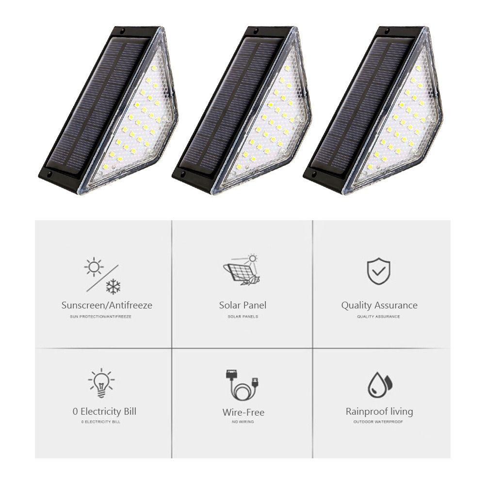 LED Solar Step Lamp Warm Light Outdoor Floor Light High Quality Stair Light  Step Deck Fence