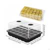 Seeds Tray with Lid Mineral Wool Blocks 24 Hole Vented Box Blk 24cell 42