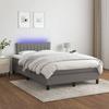 VidaXL Slat Bed Base with Mattress and LED, Upholstered Bed, Double Bed, Adult Bedroom Interior Bed, 3133302