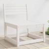 VidaXL Garden Sofa Without Armrests, Terrace Seat with Backrest, Modular Patio Chair, Outdoor Furniture, 844670