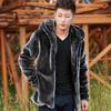 Fashion Winter Mens Coat, Hooded Coat, Warm Overcoat, Men Fluffy Plush Coat, Male, Plus Size