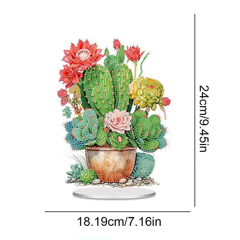 2D Flat Print Vase DIY Table Top Diamond Painting Ornament Kits Diamond Painting Desktop Decorations Bedroom Table Decoration
