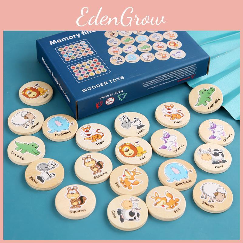 Matching Wooden Educational Puzzle For Children With Forest Animal Theme Fruit