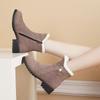 Fall Winter Women's Winter Boots Fur Lined Side Zip Snow Boot Anti Slip Low Heel Ankle Boot