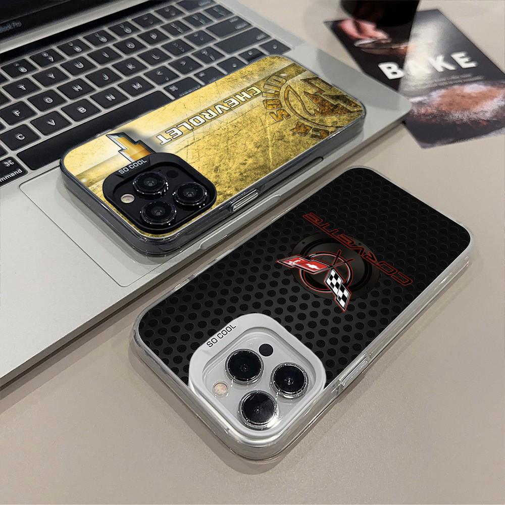 Luxury C-Corvettes Phone Case for iPhone 16 15 14 13 12 11 X XR XS 8 7 Pro Max Plus Translucent Colour Printing Cover Luxury
