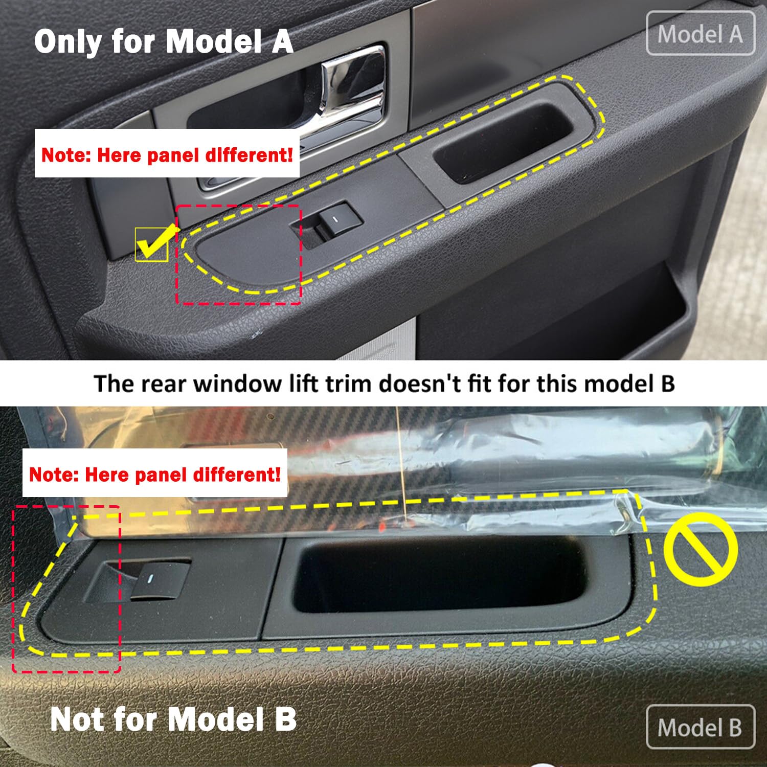 

JeCar Carbon Fiber Window Lift Switch Panel Cover Trim for 2009-2014 Ford F150 Raptor Interior Accessories