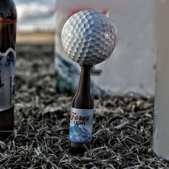 6Pcs Mini Beer Bottle Shaped Golf Tees Reduce Friction & Resistance Professional Golf Driver Tees Curved Serving Pins Practice