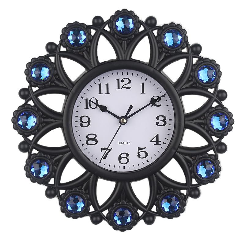 Gold Diamond Silent Wall Clock Living Room Quartz Clock Bedroom Wall Clock Simple Clock Modern Creative Home Clock