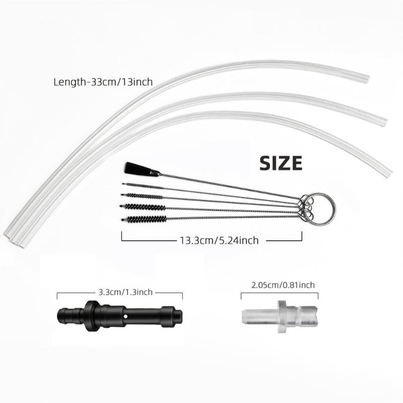 Coffee Machine Milk Tube Kit Includes Connector And Tube Brush Silicone Milk Hoses Replacement Pipe For Easy Cleaning