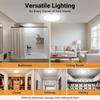 Wireless Closet Lights Motion Sensor Rechargeable Ceiling Light Indoor | Battery Operated Led Night Lights for Bedroom with Remote, Living Room