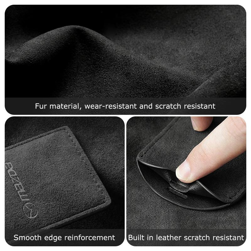 AAEV1 For Mazda Suede Car NFC Card Key Cover Fob Case Protector Holder Shell 2 3 5 6 Axela Atenza Allegro CX3 CX5 CX7 CX9 CX30
