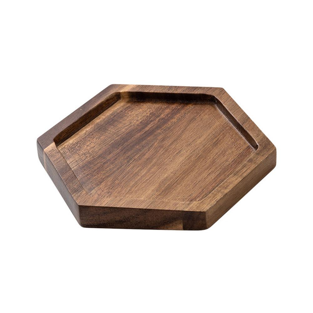 High Quality Acacia Wood Tea Tray Coffee Japanese Style Dessert Plate Tableware Irregular Dried Fruit Snack Plate Party Serving