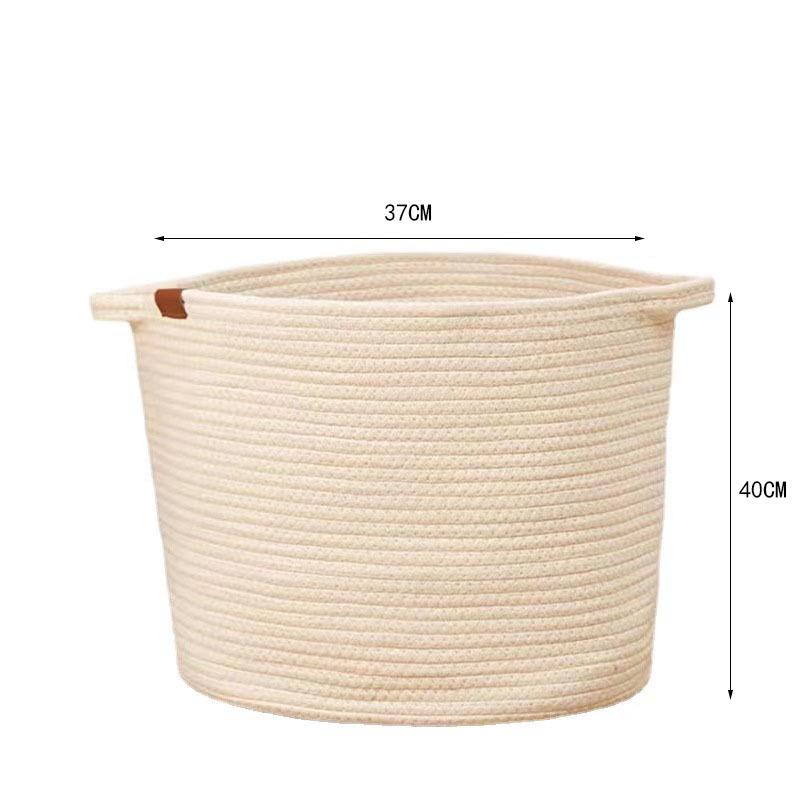 Nordic Cotton Rope Storage Basket for Bedroom: Laundry, Toys, Snacks, Japanese Style Organizer