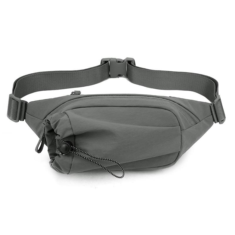 Men's Outdoor Waist Bag Water Kettle Bag Solid Color Mobile Phone Bag Chest Bag Crossbody Bag