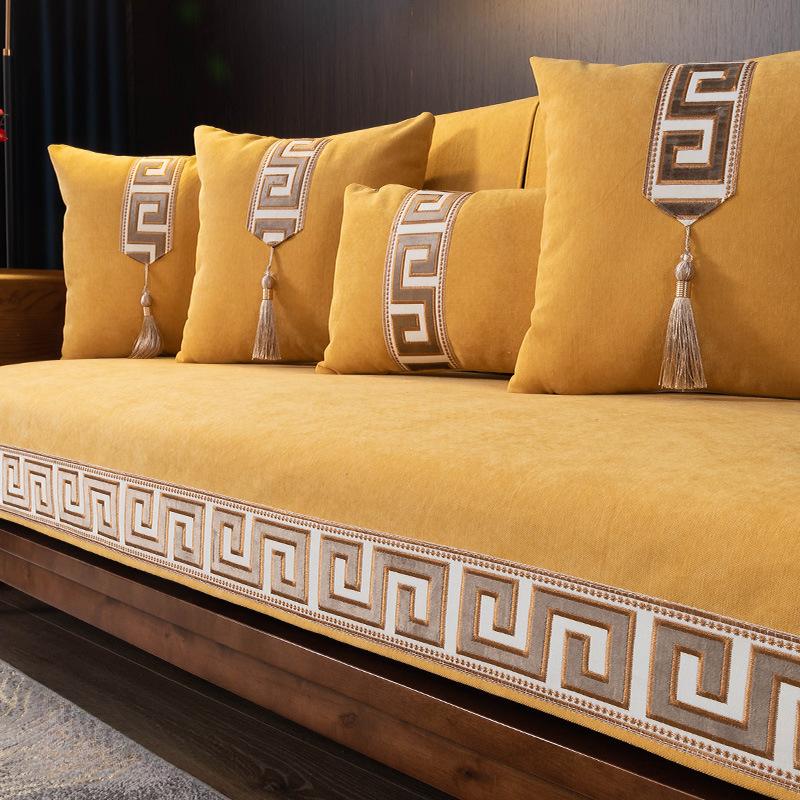 New Chinese Style Sofa Cover Chenille Sofa Cushion Wear Resistant Anti-Slip Sofa Cover Universal for All Seasons Couch Cushion
