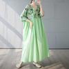 Summer Patchwork Retro Style Dress Long Skirt