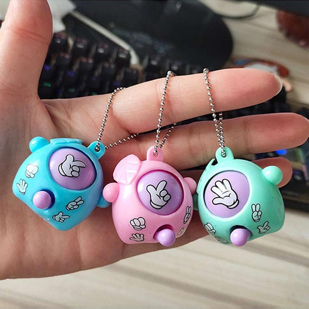 5PCS Random Paper Scissors  Egg Keychain Gachapon Toy