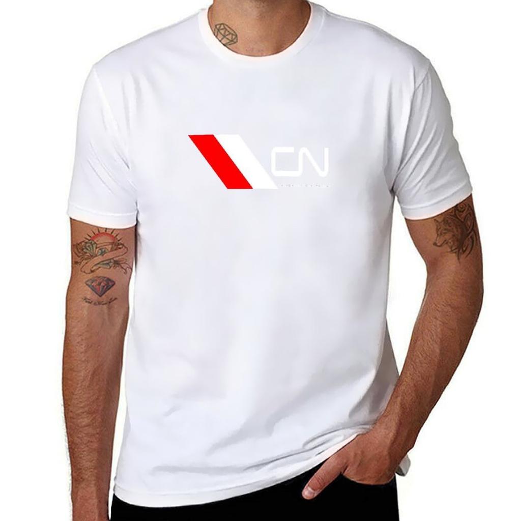 Vintage Canadian National Railways TShirt Plus Size Quick Dry Sports Tee