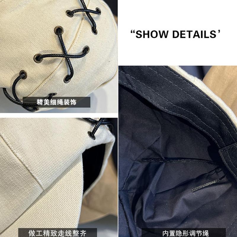 Hat Female retro autumn octagonal hat trendy street versatile casual face ducktongue newsboy hat