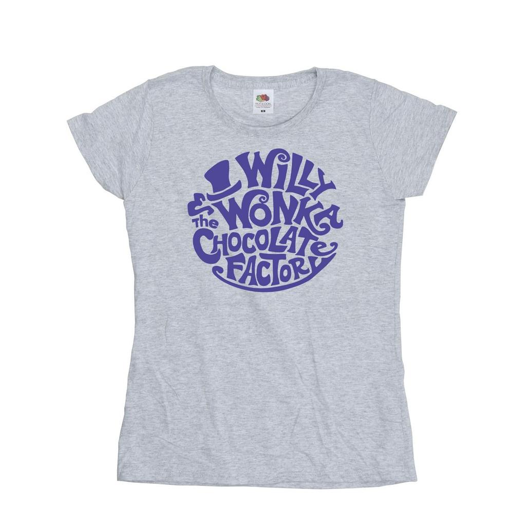 Willy Wonka & The Chocolate Factory Womens/Ladies Typed Logo Cotton T-Shirt