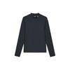 Classic Reimagined Fashion Casual Solid Color Long Sleeve T-Shirt Women Tops Legendary-Blue F11W349221F-NV
