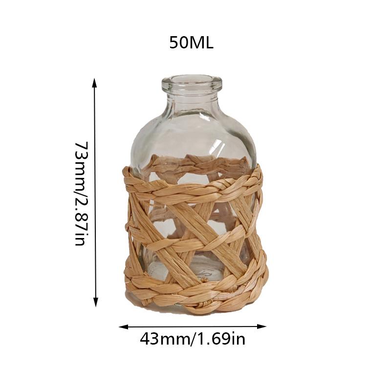

1 шт. Дом Натуральное Плетеное Бохо Декор Бутылка Ротанг Экологичный Трава Макраме Ароматерапия Декоративный 50 мл/100 мл 50ml