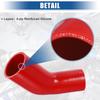 X AUTOHAUX Car Elbow Reducer Silicone Hose Coupler Intercooler Tube Intake Piping 45 Degree