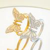 Butterfly Open Ring Female, New Personalized Light Luxury Exquisite Index Finger Ring Gift