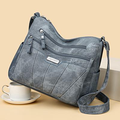 Weiche Leder Umhängetasche mit großem Fassungsvermögen für Damen Neue trendige und modische Tasche für Frauen mittleren und höheren Alters, Schultertasche für Mütter CLE