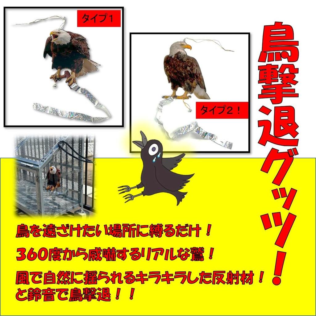 ST TS Bird Repellent, Realistic Eagle, Raptor, Owl, Sparrow, Pigeon, Crow, Bird Pest Control, Balcony, Garden, Field (Type 2x2)