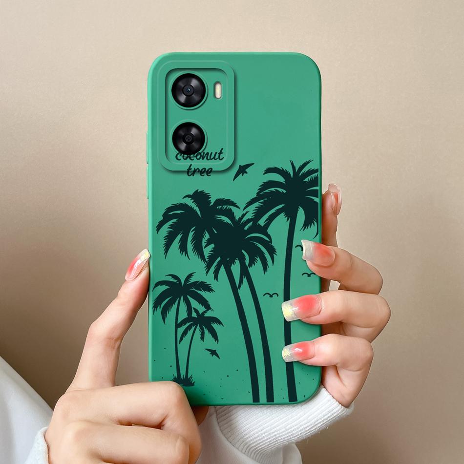 For Oppo A57 A57S A57E Case Cute Cartoon Soft Liquid Silicone Back Cover For Oppo A 57 4G 5G Full Protection Shockproof Bumper