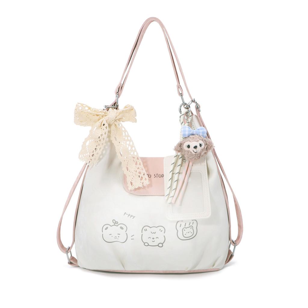 

Fashion Pu Bag With Sewn Details And Inner Phone Storage For Office And Outings білий