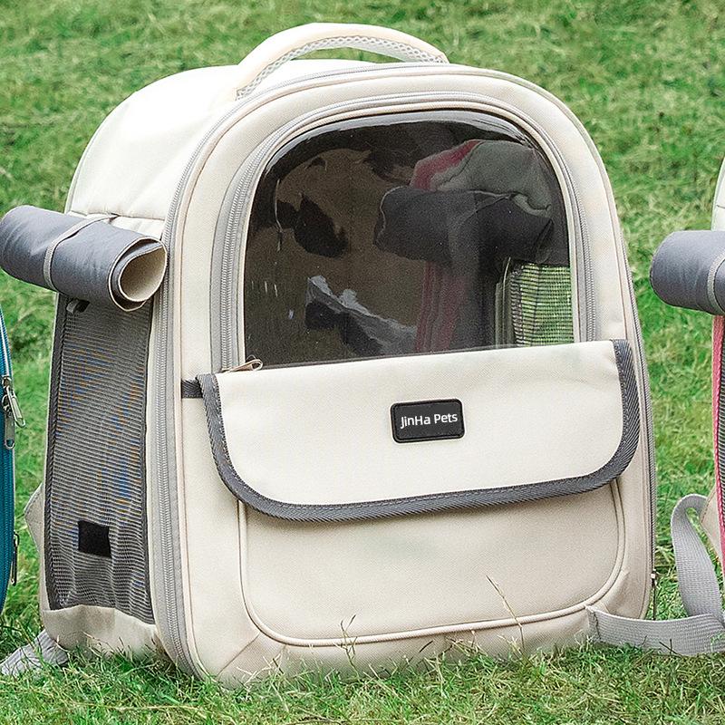 

Double-Sided Transparent Pet Carrier Backpack for Cats & Dogs – Large Capacity Space Capsule Design серый