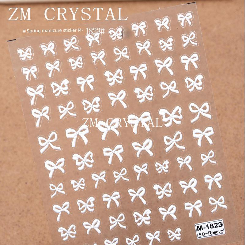 

ZM New Arrival Spring Butterfly Nail Stickers Three-Dimensional Pure Desire Decals Decorative Bowknot Nail Patch Internet Celebrity [M-1823] 5D stereo Bows