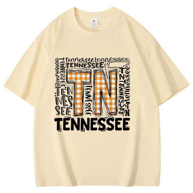 Tennessee Leisure Theme USA T Shirt Unisex Women Casual Personality Round cotton Sleeve Fashion Shirt 10 Colors plus size XXS4XL