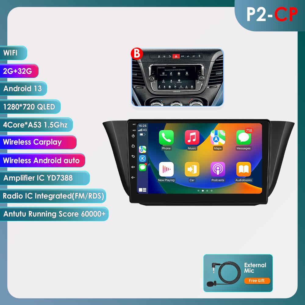 Hizpo 4G 9'' AI Intelligent System Wireless CarPlay Android Auto Radio for Iveco Daily 2013-2021 Car Multimedia GPS 2din Intelligent Screen DVR Cam