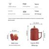 Sui's Ceramic Imperial Red Tea Cup & Pet Gift Set
